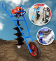 เครื่องเจาะดิน 2.2kw 7500rpm แบบมีล้อ Gasoline Single wheel digging machine หัวเจาะ 6 8 10 12 15 20 25 30 40 50 cm