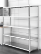 ชั้นวางสแตนเลส 5 ชั้น มีล้อ Stainless Steel Shelf 1700x400x1500mm