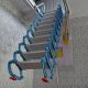 บันไดฝ้าเพดาน Aluminum attic staircase for home indoor use, collapsible design, space-saving, sturdy and easy to install, perfect for attics