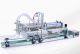 เครื่องบรรจุของเหลวหนืดสายพาน 5-100ml, 10-300ml, 50-500ml หัวคู่ double-head pneumatic filling belt conveyor belt cylinder