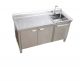 ตู้ซิงค์ล้างจานสแตนเลส 240x60x80cm SUS201 Sink Cabinet Table