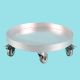 ถาดรองน้ำเหล็กกลมมีล้อเลื่อน Round Metal Drip Tray with Wheels
