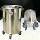 ถังสแตนเลส 304 เกรดอาหาร พร้อมล้อเคลื่อนย้ายและฝาปิด Stainless Steel Mobile Tank สำหรับร้านอาหารและโรงงานอาหาร