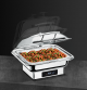 เตาอุ่นอาหารบุฟเฟ่ต์ไฟฟ้า 9 ลิตร ช่องเดียว สแตนเลส 304 (Electric Buffet Food Warmer 9L Single Pan Stainless Steel 304)