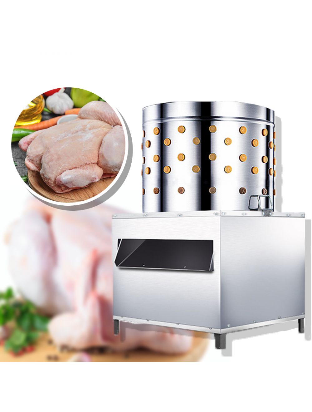 เครื่องถอนขนไก่ เครื่องถอนขนนกกระทา Poultry depilation machine