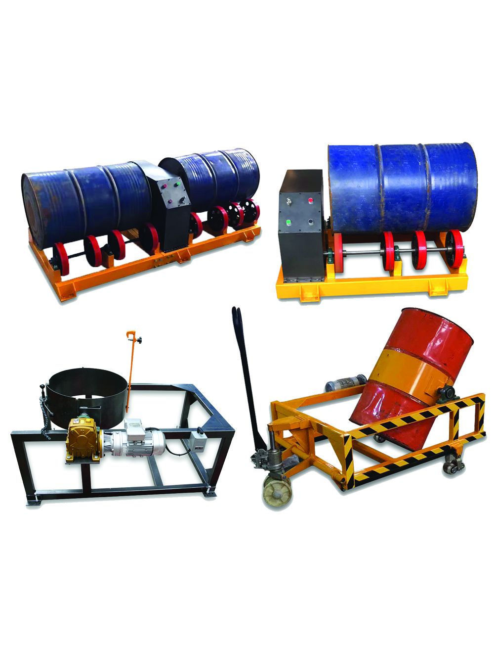 เครื่องผสม หมุนถังน้ำมันไฟฟ้า Electric Oil Drum Mixer Machine