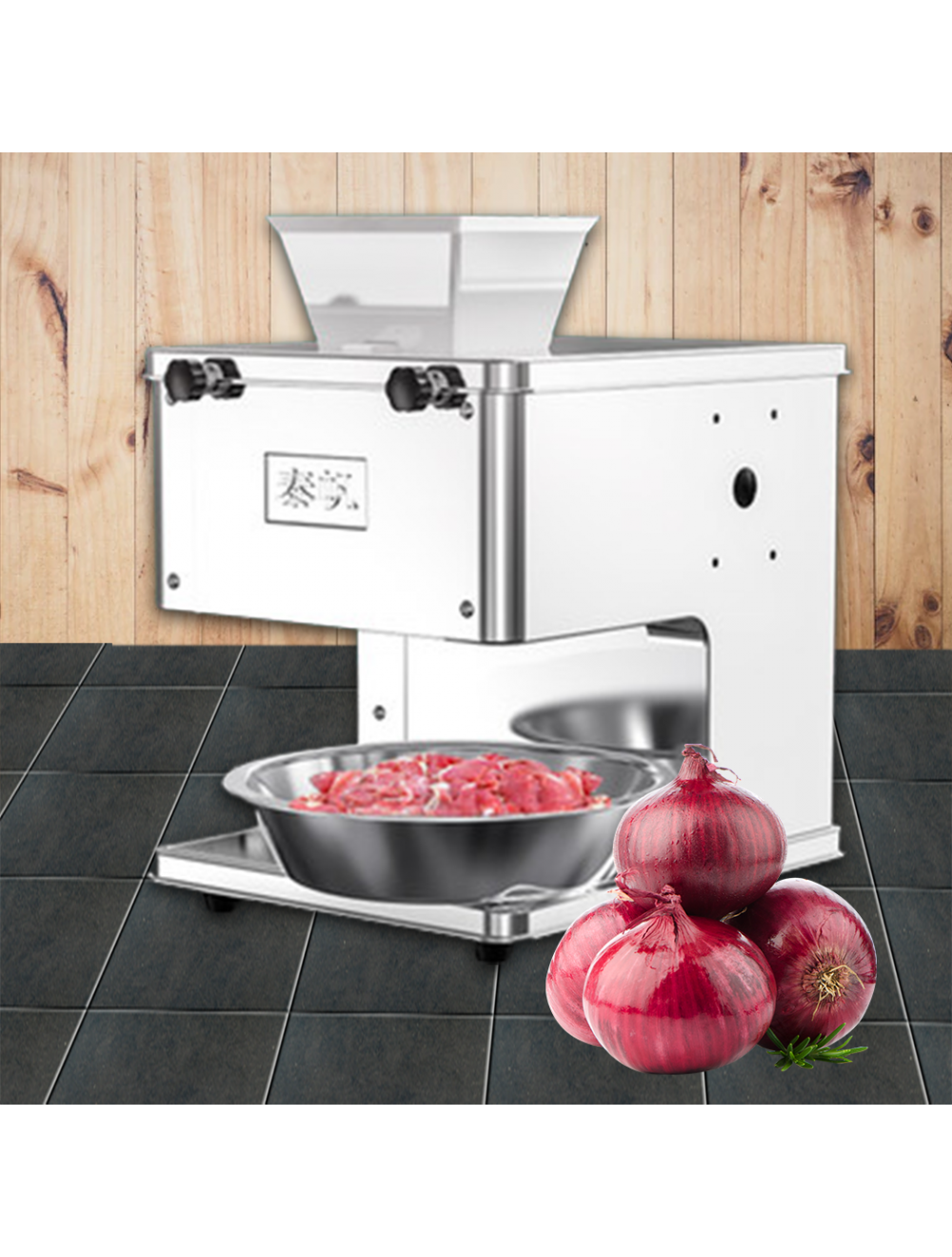 เครื่องซอยหอมแดง vegetables electric slicer machine