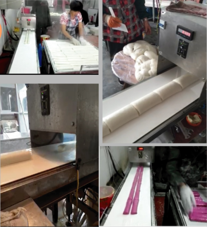เครื่องตัดแป้ง สับแบ่งแป้ง วงกลม สี่เหลี่ยม สายพาน Food Pneumatic Conveyor Cutting Machine 